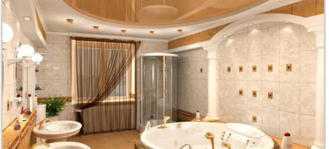 Красивая ванная комната в частном доме