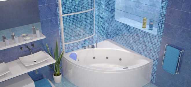 Размеры угловых ванн