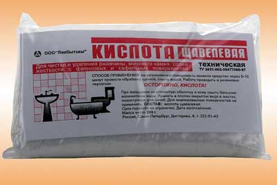 Щавелевая кислота для чистки ванны