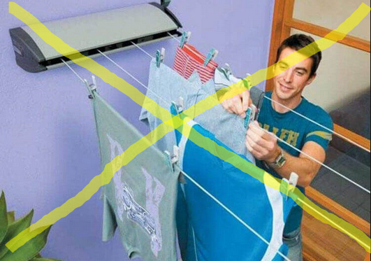 Сушка белья в ванной комнате