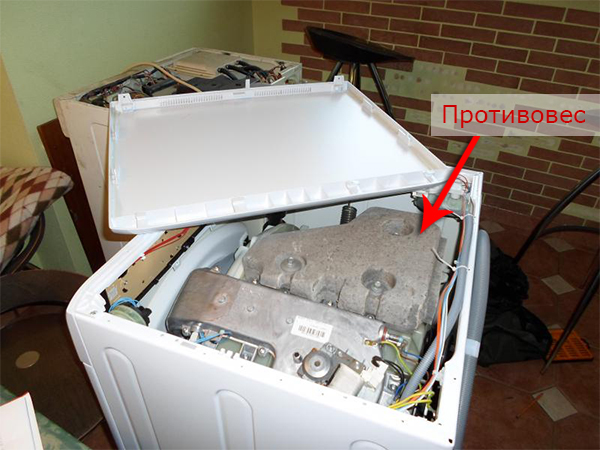 Расположение противовеса