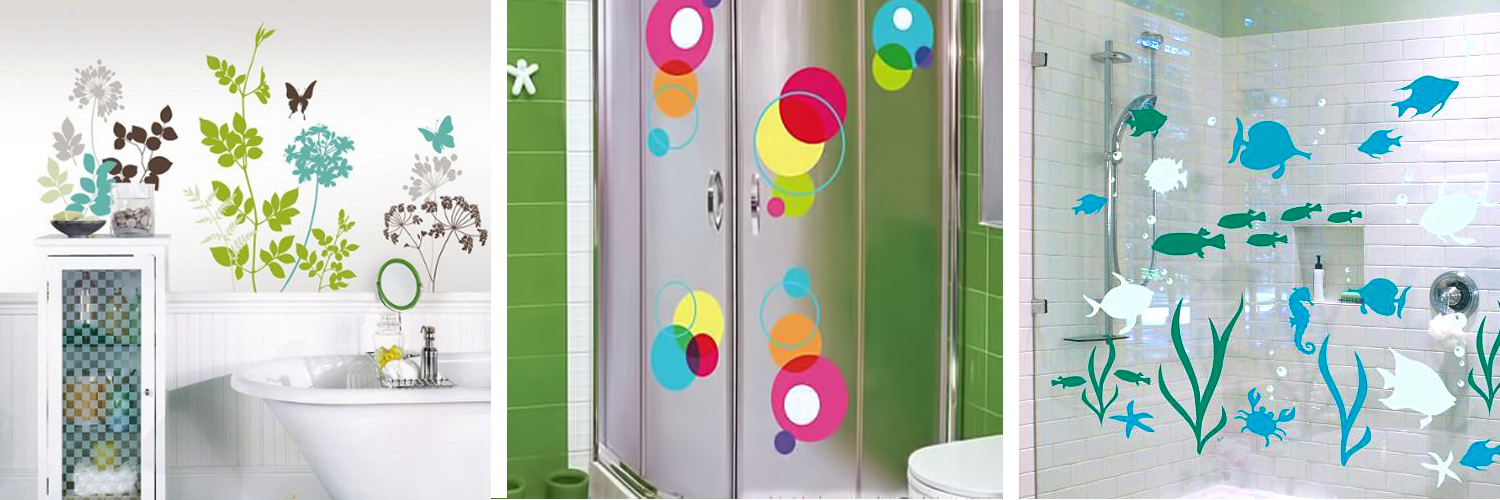 Специальные декоративные наклейки для ванной комнаты